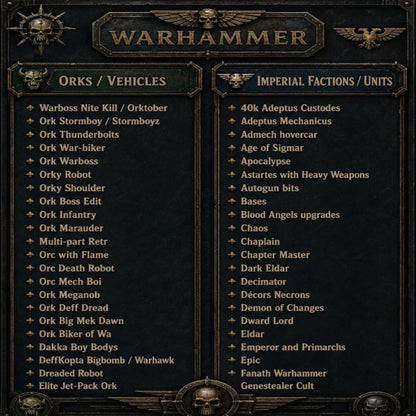 10,000 Warhammer STL Models | 2600GB | NEW UPDATE | All Factions | All Game Systems | Instant Download | Lifetime Access
