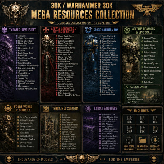 +10,000 Warhammer STL Models +2600GB New update