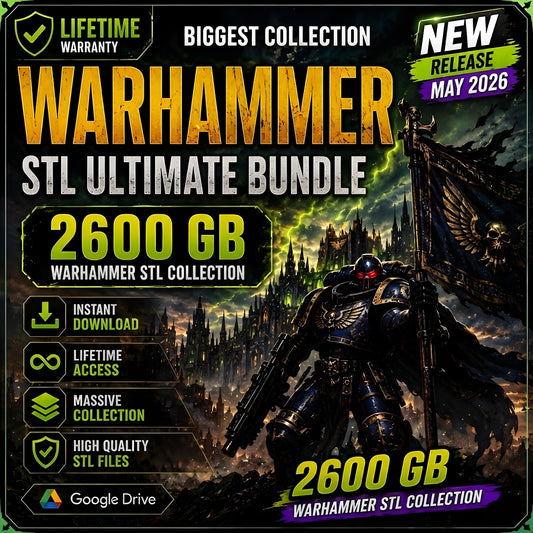 New update +2600GB Warhammer STL pack for 3d printing lifetime access