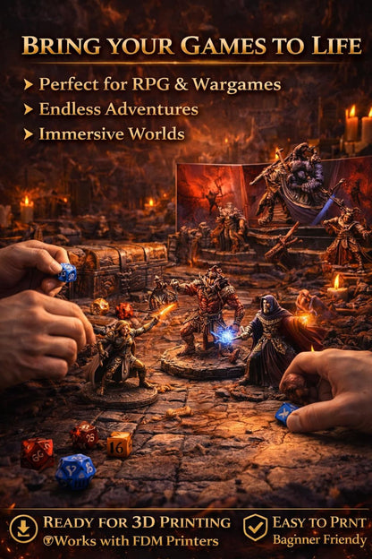 300,000+ Tabletop Miniatures STL Bundle, Heroes, Monsters, Terrain (Commercial Use)