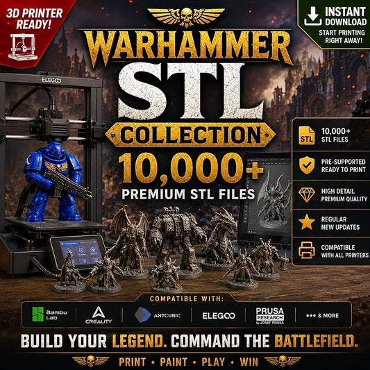 10.000 Warhammer STL Mega Pack – Space Marines, Chaos, Tyranids, and mour