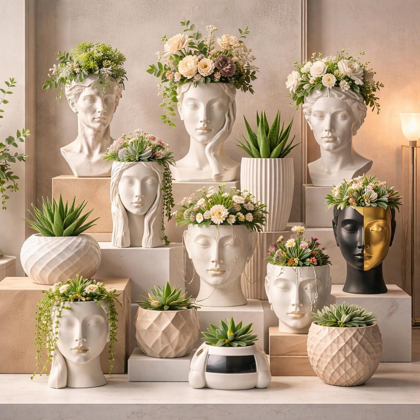2200+ STL Planter Bundle 3D Printable Flower Pots & Home Decor Digital Download, Modern Designs Collection