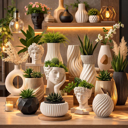 2200+ STL Planter Bundle 3D Printable Flower Pots & Home Decor Digital Download, Modern Designs Collection