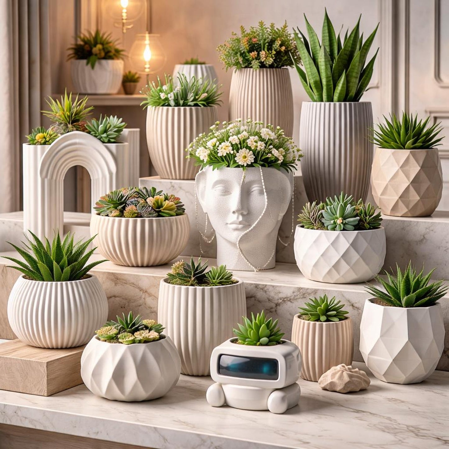2200+ STL Planter Bundle 3D Printable Flower Pots & Home Decor Digital Download, Modern Designs Collection
