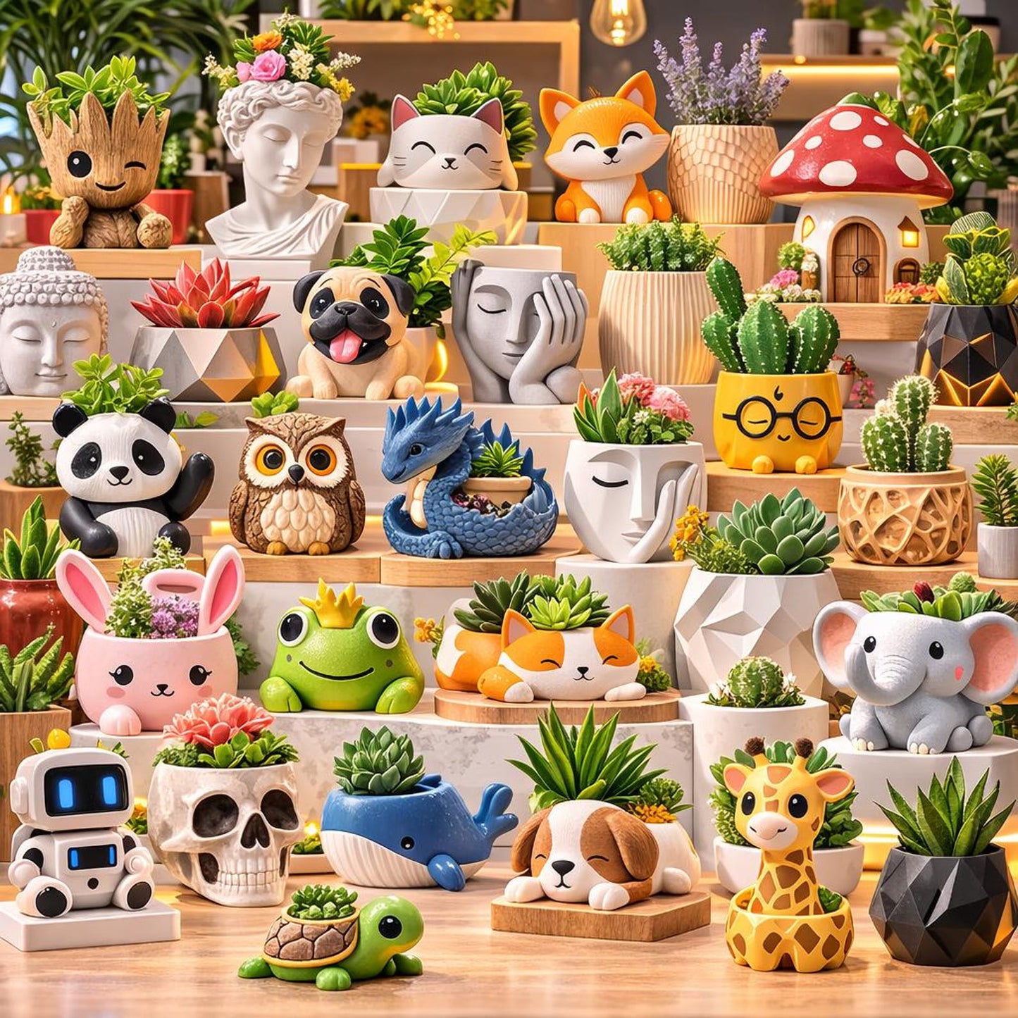 2200+ STL Planter Bundle 3D Printable Flower Pots & Home Decor Digital Download, Modern Designs Collection