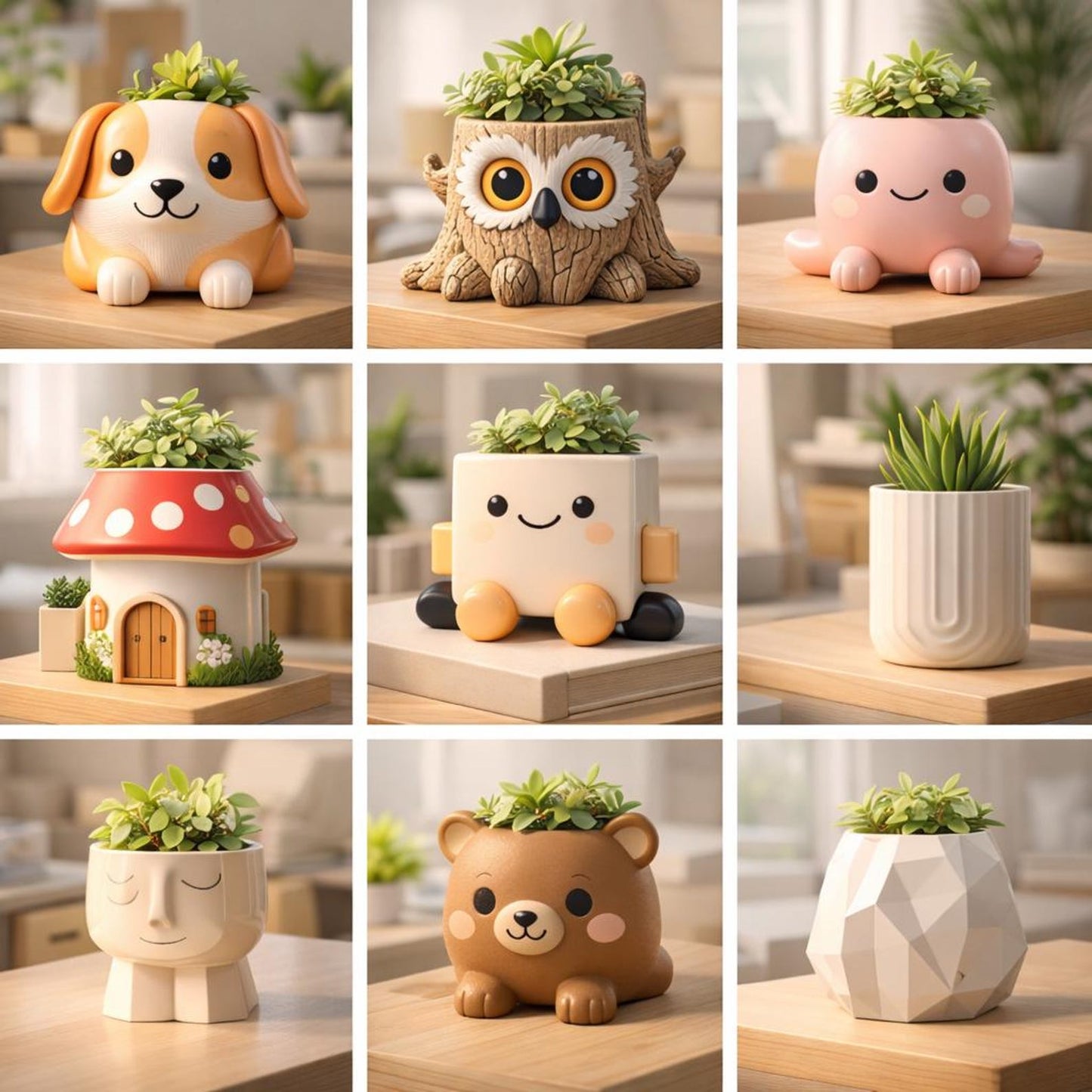 2200+ STL Planter Bundle 3D Printable Flower Pots & Home Decor Digital Download, Modern Designs Collection