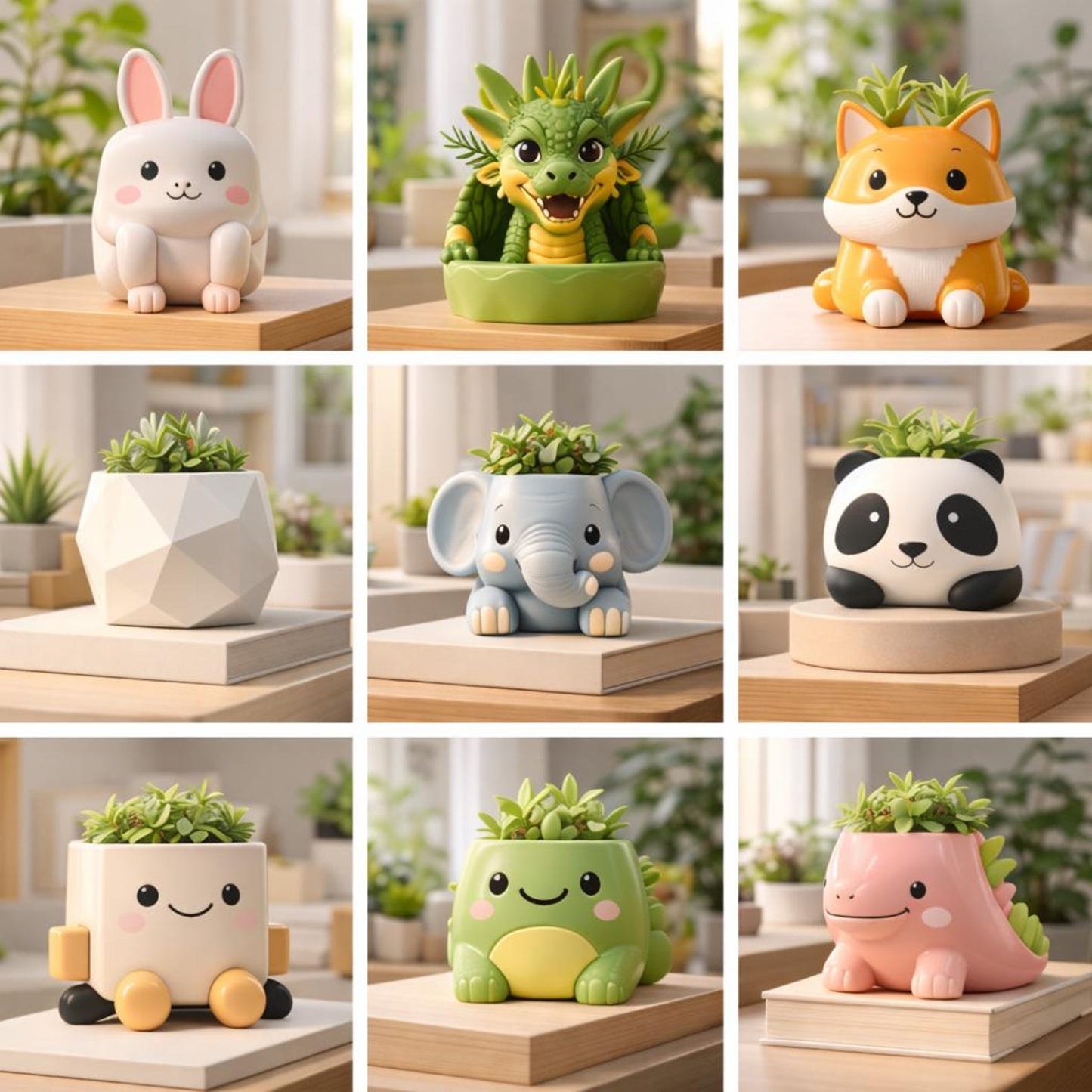 2200+ STL Planter Bundle 3D Printable Flower Pots & Home Decor Digital Download, Modern Designs Collection