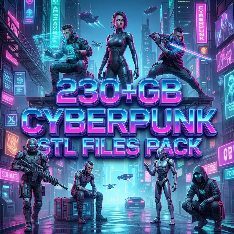 30,000,000+ STL Bundle, 300 TB Mega Collection Commercial Use, 3D Print Files, Miniatures, Terrain, Cosplay, CNC, Instant Download