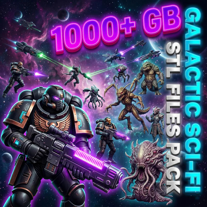 30,000,000+ STL Bundle, 300 TB Mega Collection Commercial Use, 3D Print Files, Miniatures, Terrain, Cosplay, CNC, Instant Download
